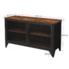 TV-opbevaringsskab 100 x 35 x 55,5 cm - Rustik brun, sort - Billede 7