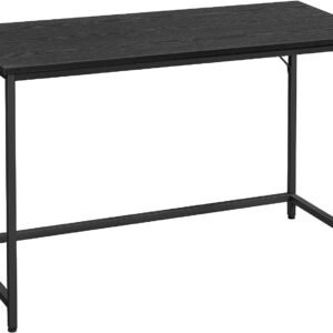 Vasagle Desk, lille computerbord, skrivebordsbord, til kontor, soveværelse, 60 x 120 x 75 cm, industriel design, metalramme, sort, LWD039B56