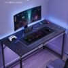 Vasagle Desk, lille computerbord, skrivebordsbord, til kontor, soveværelse, 60 x 120 x 75 cm, industriel design, metalramme, sort, LWD039B56 - Billede 5