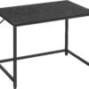 Vasagle -skrivebord, lille computerskrivebord, kontorbord, til undersøgelse, soveværelse, 50 x 100 x 75 cm, industriel design, metalramme, sort LWD041B56