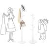 VASAGLE Coat Tree med 7 afrundede kroge, Wood Hall Tree, Entryway tøjstativ, hvid - Billede 4