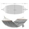 SONGMICS Hammock, TC Fabric, Grey, 210 x 150 cm - Billede 3