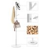VASAGLE Coat Tree med 7 afrundede kroge, Wood Hall Tree, Entryway tøjstativ, hvid - Billede 2