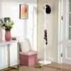 VASAGLE Coat Tree med 7 afrundede kroge, Wood Hall Tree, Entryway tøjstativ, hvid - Billede 6