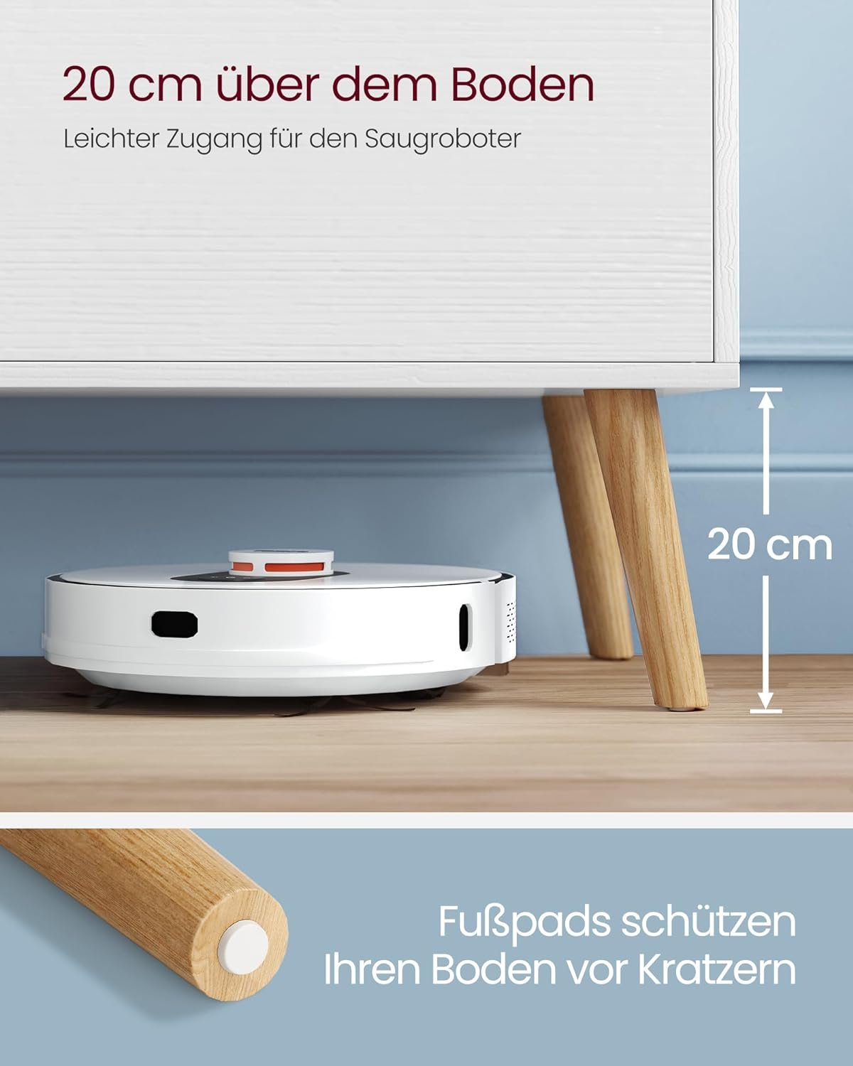 VASAGLE TV-skab, Lowboard TV-skab til TV, 120 cm Hvid 5 VASAGLE TV-skab, Lowboard TV-skab til TV, 120 cm Hvid - Billede 5