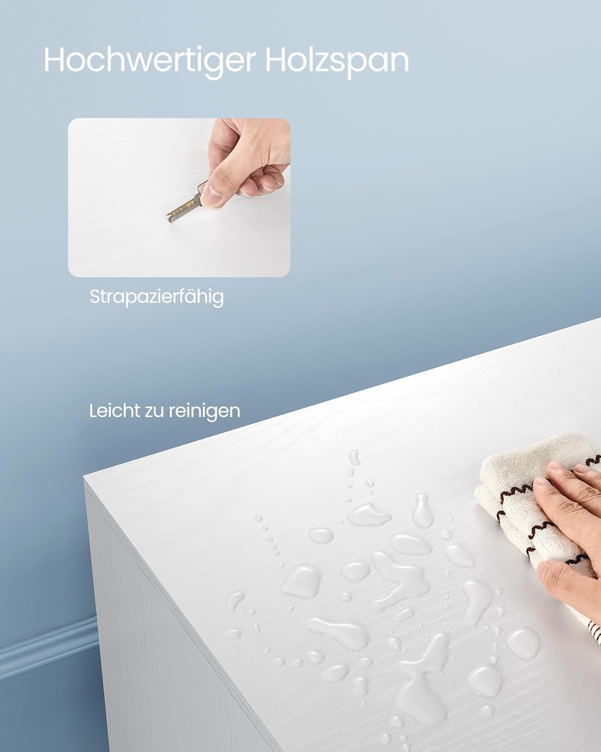 VASAGLE TV-skab, Lowboard TV-skab til TV, 120 cm Hvid 7 VASAGLE TV-skab, Lowboard TV-skab til TV, 120 cm Hvid - Billede 7