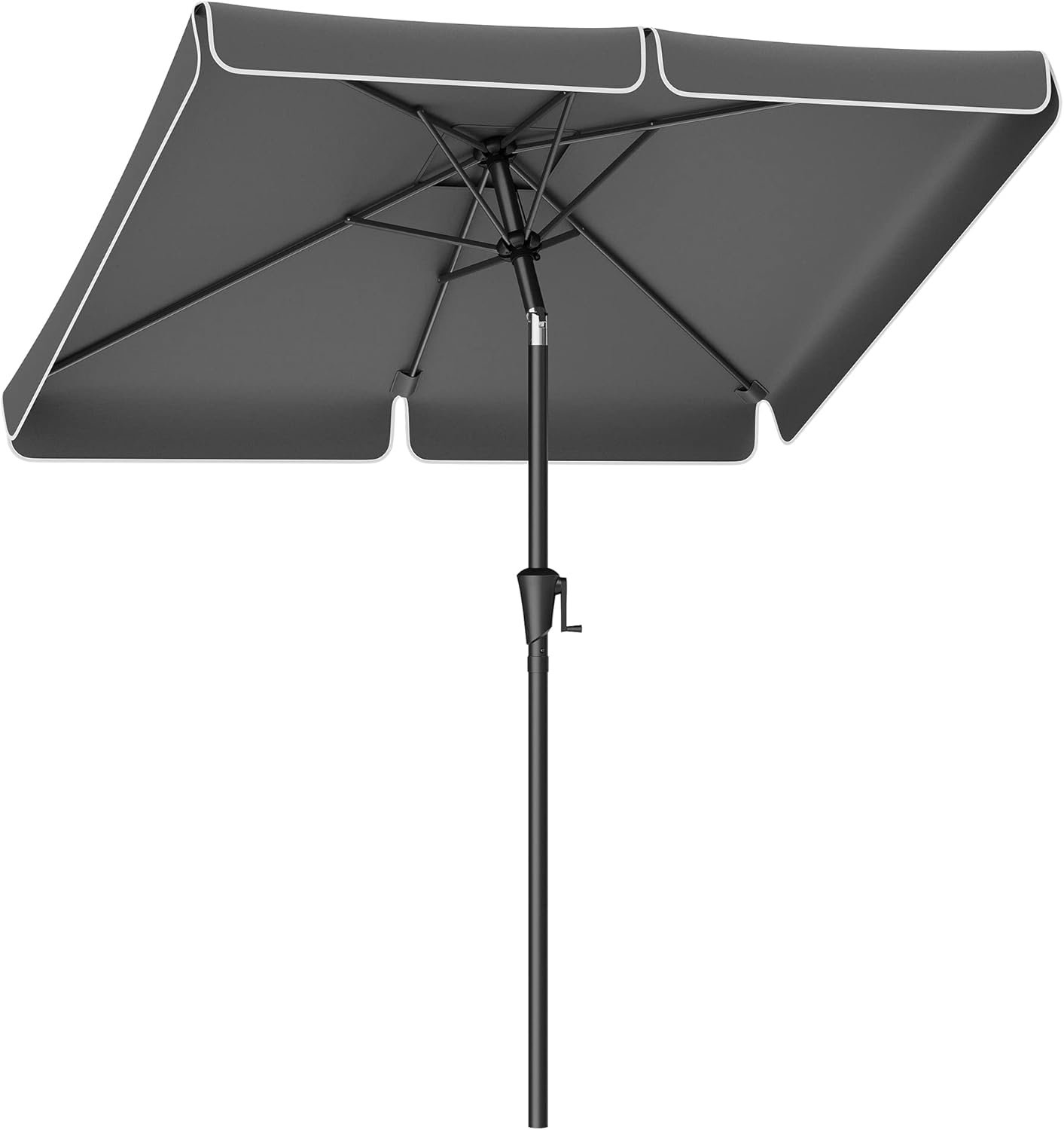 Parasol 200 X 150 Cm, rektangulær altanparaply, solafskærmning Upf 50+, 30° uden stativ, grå 1 altanparaply