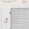 Badeværelsesskab, Badeværelsesopbevaring, Køkkenskab, Fritstående Skab, 30 X 60 X 110 Cm, Hvid - Billede 5