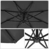 Parasol, Cantilever Parasol Diameter 300 Cm, med Håndsving til Åbning og Lukning, Solafskærmning, Haveparasol, UV-beskyttelse Op til 50+, til Have, Terrasse - Billede 4