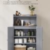 Badeværelsesopbevaringsskab, Badeværelsesgulvskab med 2 Døre, 11,8 X 23,6 X 39,4 Tommer, Dove Grey - Billede 4