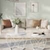 Elegant hvidt sofabord med aftagelig bordplade i moderne stil.
