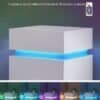 Moderne sidebord med justerbar LED-lys i 25 farver.