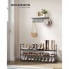 3-lags Skostativ, Skoopbevaringsorganer, Metalopbevaringsstativ, 116 X 30 X 55 Cm, Sort - Billede 2