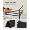 3-lags Skostativ, Skoopbevaringsorganer, Metalopbevaringsstativ, 116 X 30 X 55 Cm, Sort - Billede 4