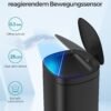 Bevægelsessensor køkkenspand 50l, automatisk skraldespand, åbent låg, stål, sort - Billede 3