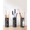 Paraplystativ, Metal Paraplyholder til Entré, med Vandbakke og 4 Kroge, 6,7 X 6,7 X 16,1 Tommer, Rund, Sort - Billede 6