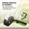 Trådløs elektrisk BBQ-børste med USB-kabel til rengøring.