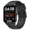 Sort Brend smartwatch med skridttæller og pulsmåler.