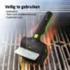 Trådløs elektrisk BBQ-børste til rengøring af grill.