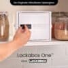 Hvid Lockabox One medicinskab med tallås til sikker opbevaring.