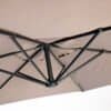 QLT Luxe XXL Parasol - Ø 3 meter - Inklusive beskyttelsespose - Taupe - Billede 4