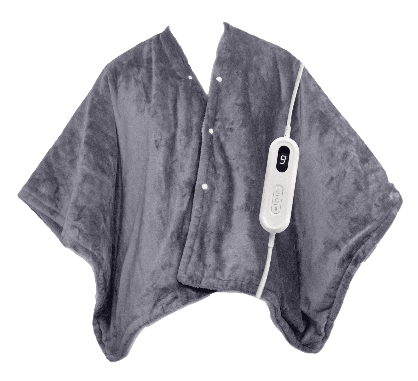 BREND BR-2220 Elektrisk tæppe og poncho – fleece plaid – 160 x 130 cm 1 Fleecetæppe og poncho med elektrisk varmefunktion.