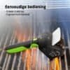 Trådløs elektrisk BBQ-børste med ergonomisk håndtag og roterende børste.