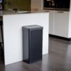 QLT Knockdown Push Affaldsspand på 50 liter - Fingeraftryksbestandig - Sort - Billede 6