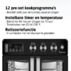 TurboTronic AFD32 Airfryer XXL og Ovn – Dobbeltdør - 32 Liter – Sort - Billede 3