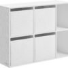 Værktøjsfri montering, opbevaringsenhed, hylde, bogreol, 27 x 83 x 61,8 cm, Snehvide - Billede 7