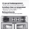 TurboTronic AFD32 Airfryer XXL og Ovn – Dobbelt Dør - 32 Liter – Sølv - Billede 3