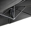 QLT Luxe XXL Parasol - Ø 3 meter - Inklusive beskyttelsescover - Sort - Billede 4