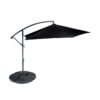 QLT Luxe XXL Parasol - Ø 3 meter - Inklusive beskyttelsescover - Sort - Billede 2