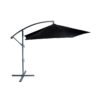 QLT Luxe XXL Parasol - Ø 3 meter - Inklusive beskyttelsescover - Sort
