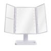 Nexxt Makeup-spiegel med LED-lys – Sammenklappelig & forstørrelse 2x/3x - Hvid
