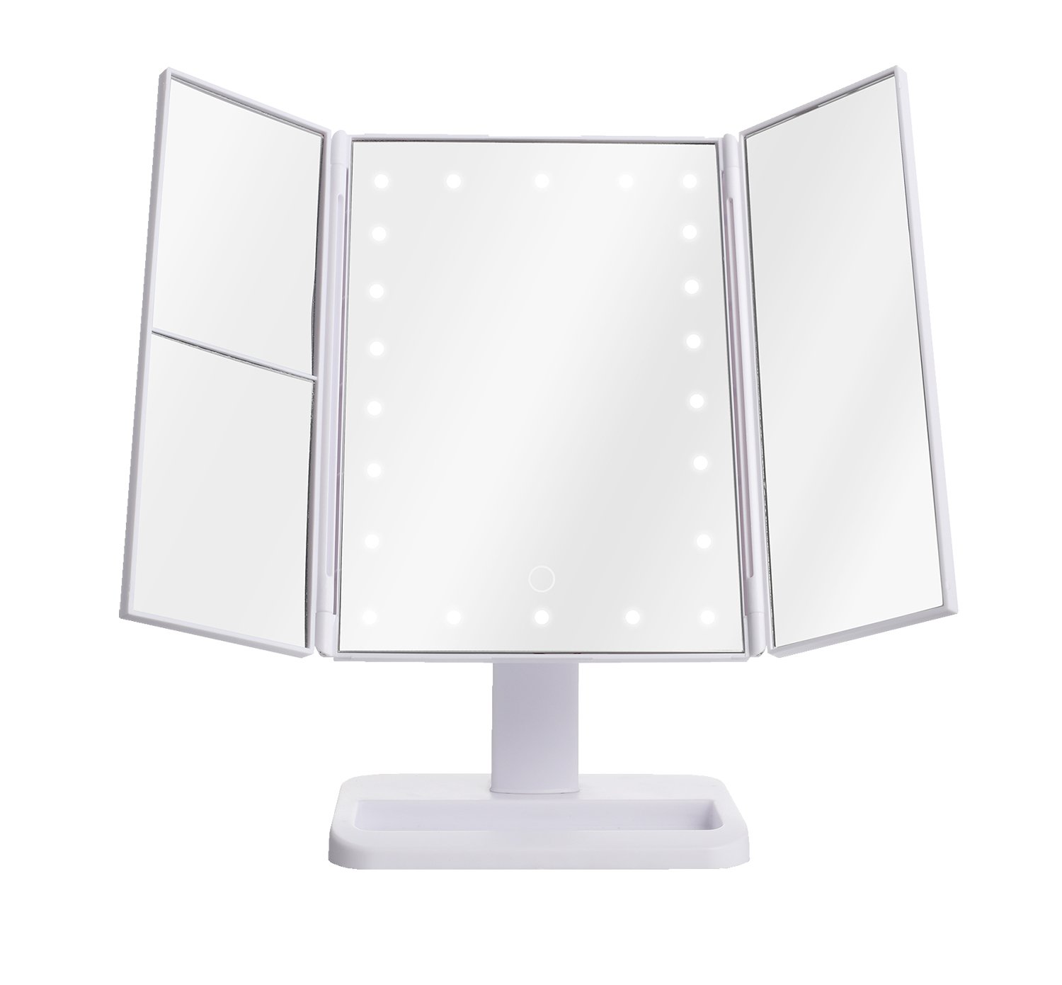 Nexxt Makeup-spiegel med LED-lys – Sammenklappelig & forstørrelse 2x/3x - Hvid 1 Nexxt Makeup-spiegel med LED-lys – Sammenklappelig & forstørrelse 2x/3x - Hvid