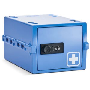 Lockabox Mini™ Opbevaringsboks med Tallås – Låselås Medicinskab – Blå