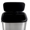 QLT Skraldespand med Sensor – Åbnes ved Bevægelse – 55 Liter – Rustfrit Stål - Billede 3