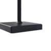 Sort trådløs bordlampe med USB-udgang til indendørs og udendørs brug.