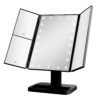 Nexxt Makeup-spejl med LED-lys – Foldbar & Forstørrelse 2x/3x - Sort - Billede 2