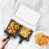 TurboTronic AF118 Dobbelt Airfryer XL - Digital Varmluftfrituregryde - 7,6 Liter - Hvid - Billede 5