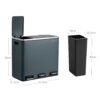 SONGMICS 54L Recycling Bin, Rubbish Bin, Steel Pedal Bin with 3 Sections, Inner Buckets, 6 Sorting Labels, for Easy Waste Separation, Grey and Black LTB54G 60,4 x 30 x 56,3 cm (L x B x H) - Billede 6