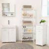 VASAGLE Ladder Shelf, 4-Tier Bookcase, Multifunctional Storage Shelf for Living Room, Wooden Stand for Sunroom, White LLS90WT - Billede 4