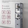 Badeværelsesgulvskab, badeværelsesopbevaringsstativ, multifunktionel hjørneenhed - Billede 3