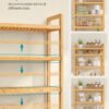 SONGMICS Over The Toilet Storage, 4-Tier Over Toilet Bathroom Organizer with Adjustable Shelf, Fit Most Toilets, Space-Saving, Easy Assembly, Natural BTS041N01 - Billede 3