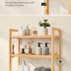 SONGMICS Over The Toilet Storage, 4-Tier Over Toilet Bathroom Organizer with Adjustable Shelf, Fit Most Toilets, Space-Saving, Easy Assembly, Natural BTS041N01 - Billede 6
