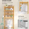 SONGMICS Over The Toilet Storage, 4-Tier Over Toilet Bathroom Organizer with Adjustable Shelf, Fit Most Toilets, Space-Saving, Easy Assembly, Natural BTS041N01 - Billede 7