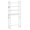 SONGMICS Over The Toilet Storage, 4-Tier Over Toilet Bathroom Organizer with Adjustable Shelf, Fit Most Toilets, Space-Saving, Easy Assembly, White BTS041W01