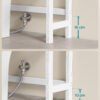 SONGMICS Over The Toilet Storage, 4-Tier Over Toilet Bathroom Organizer with Adjustable Shelf, Fit Most Toilets, Space-Saving, Easy Assembly, White BTS041W01 - Billede 4