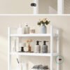 SONGMICS Over The Toilet Storage, 4-Tier Over Toilet Bathroom Organizer with Adjustable Shelf, Fit Most Toilets, Space-Saving, Easy Assembly, White BTS041W01 - Billede 6